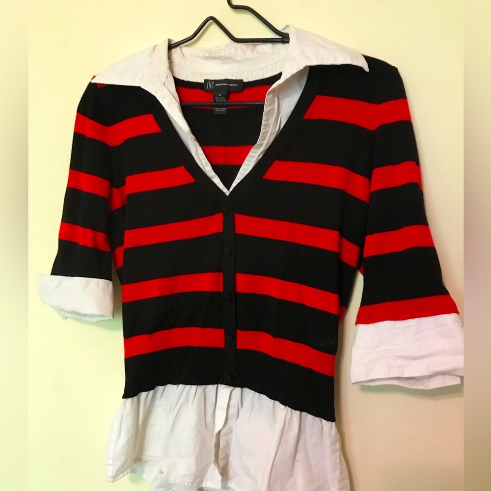 Like new INC faux blouse sweater blouse